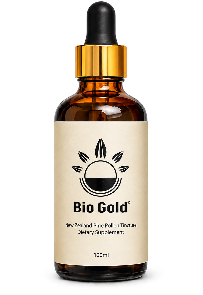 Bio Gold bottle in hand