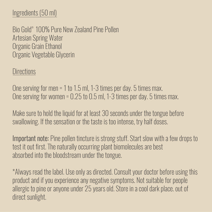 Pine Pollen Supercharge® Liquid Extract (Regular)