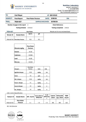 Massey University laboratory report